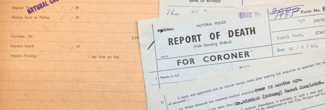 Image of a historical death report