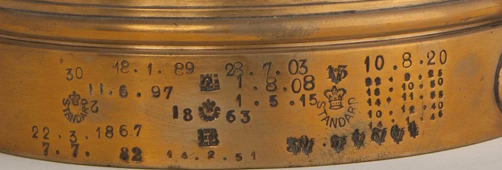 Figure 4: Enlargement of the stamps on the measure shown in Figure 3.