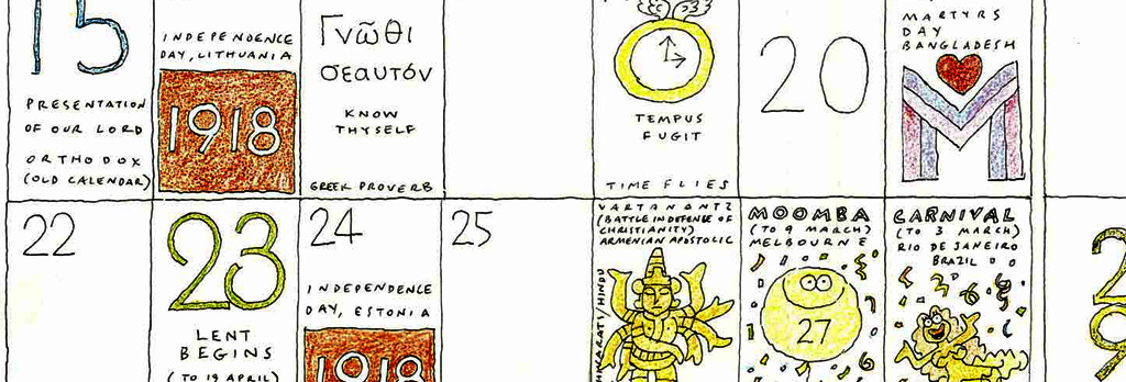 Extracts from All-Australian calendar 1987. 