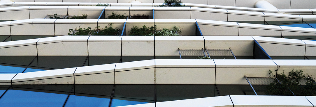 Coloured external shot of buildings