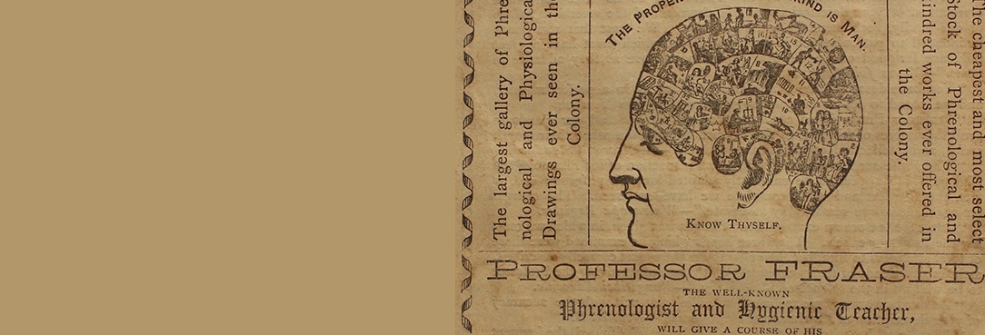 Handbill for phrenology reading in Hagley. Courtesy A. Roginski