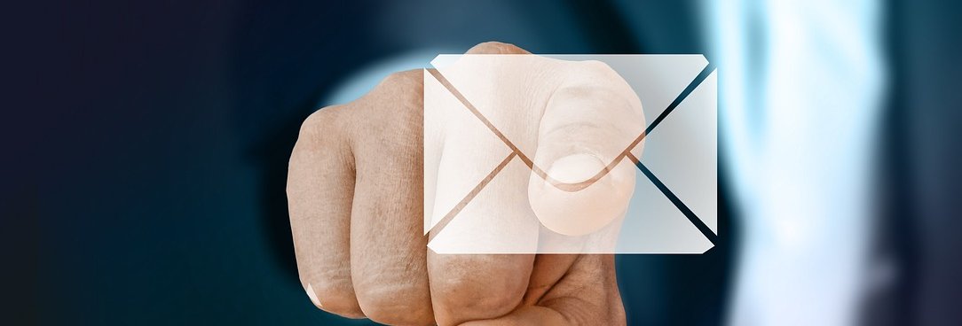 finger pointing email icon