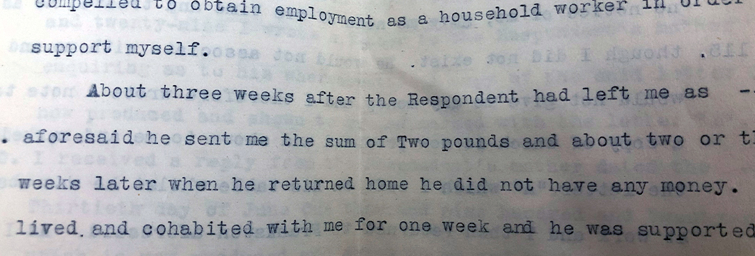 snapshot of a divorce record