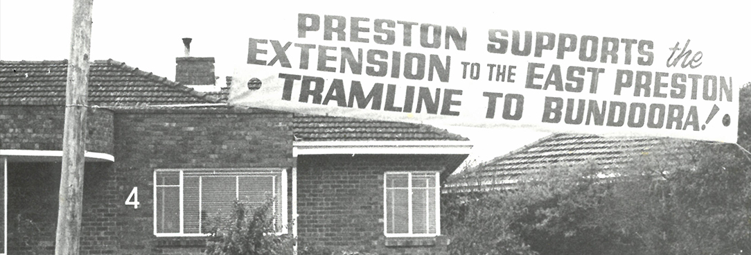 a sign out front of a house about the tramline to bundoors