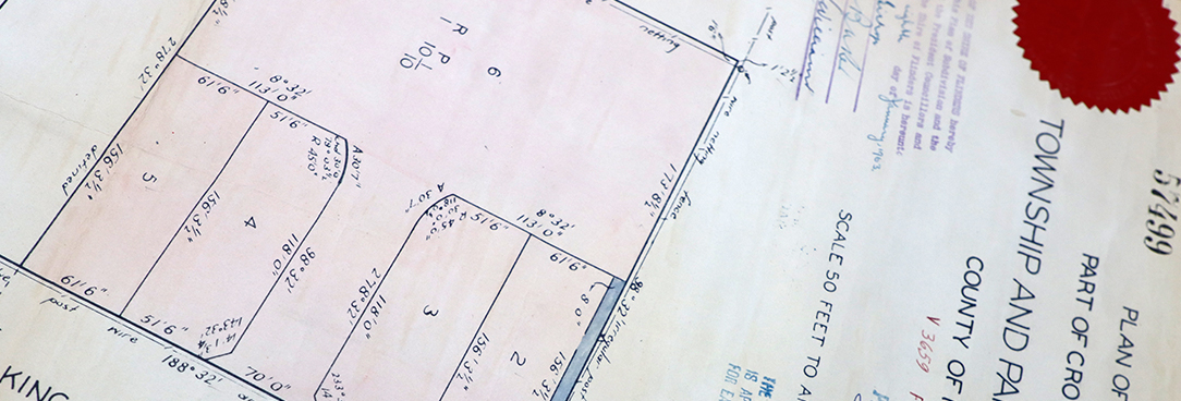 plan with red stamp