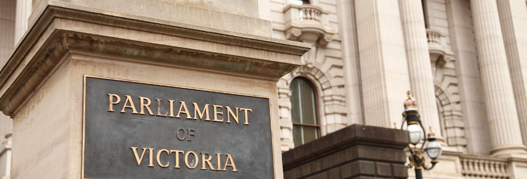 parliament of Victoria sign
