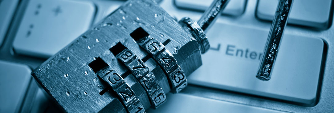 Keyboard and padlock