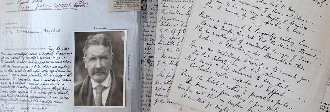 Patient file from the 1920s