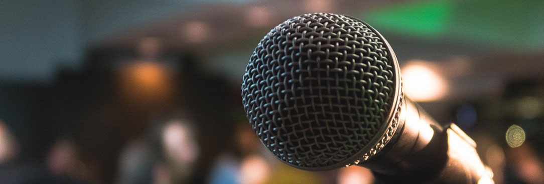 close up of microphone