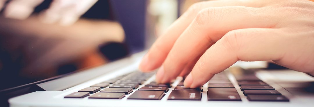 typing on keyboard