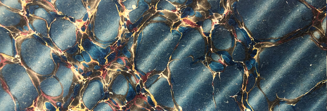 blue and red water coloured swirly artwork