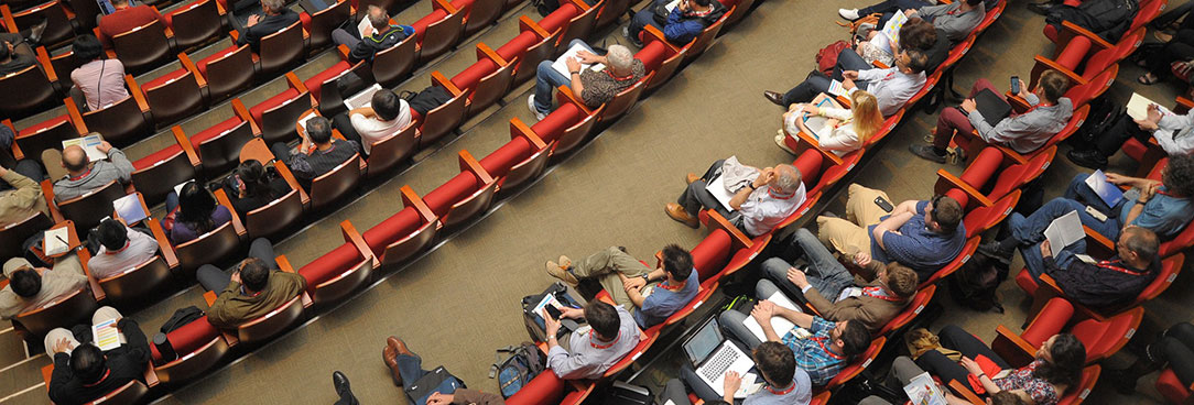 Overhead view of auditorium