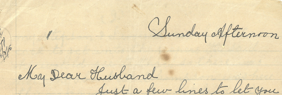 cursive handwriting My Dear Husband