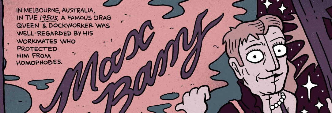 Wallman comic about 1950s Melbourne man Max Du Barry