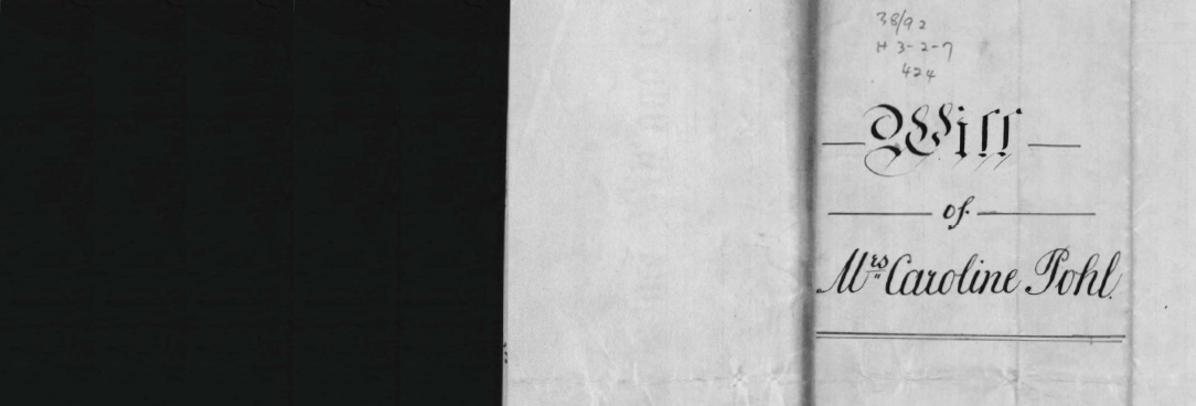Old image of a will and probate record 
