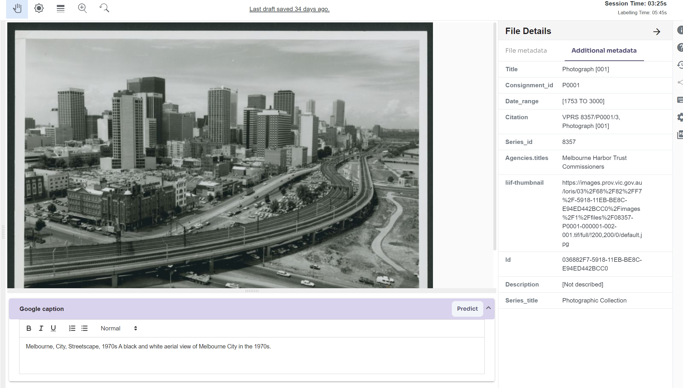 Sample image from VPRS 8363 black and white image of port