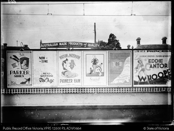 black and white photo of a billboard
