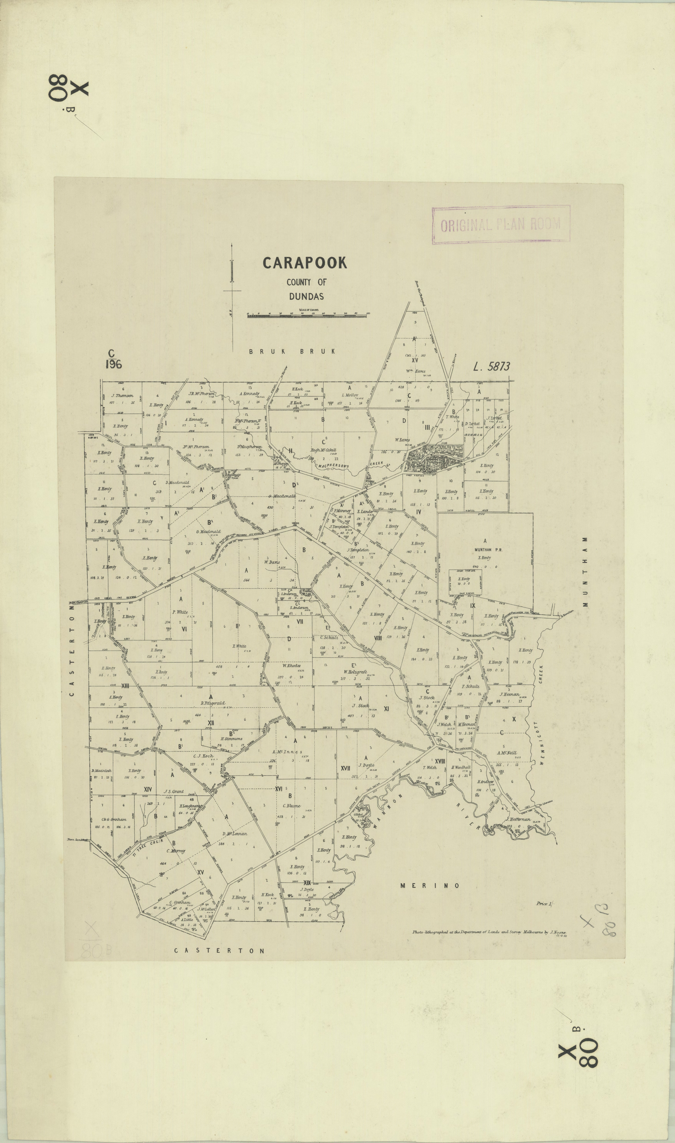 plan with plots marked out