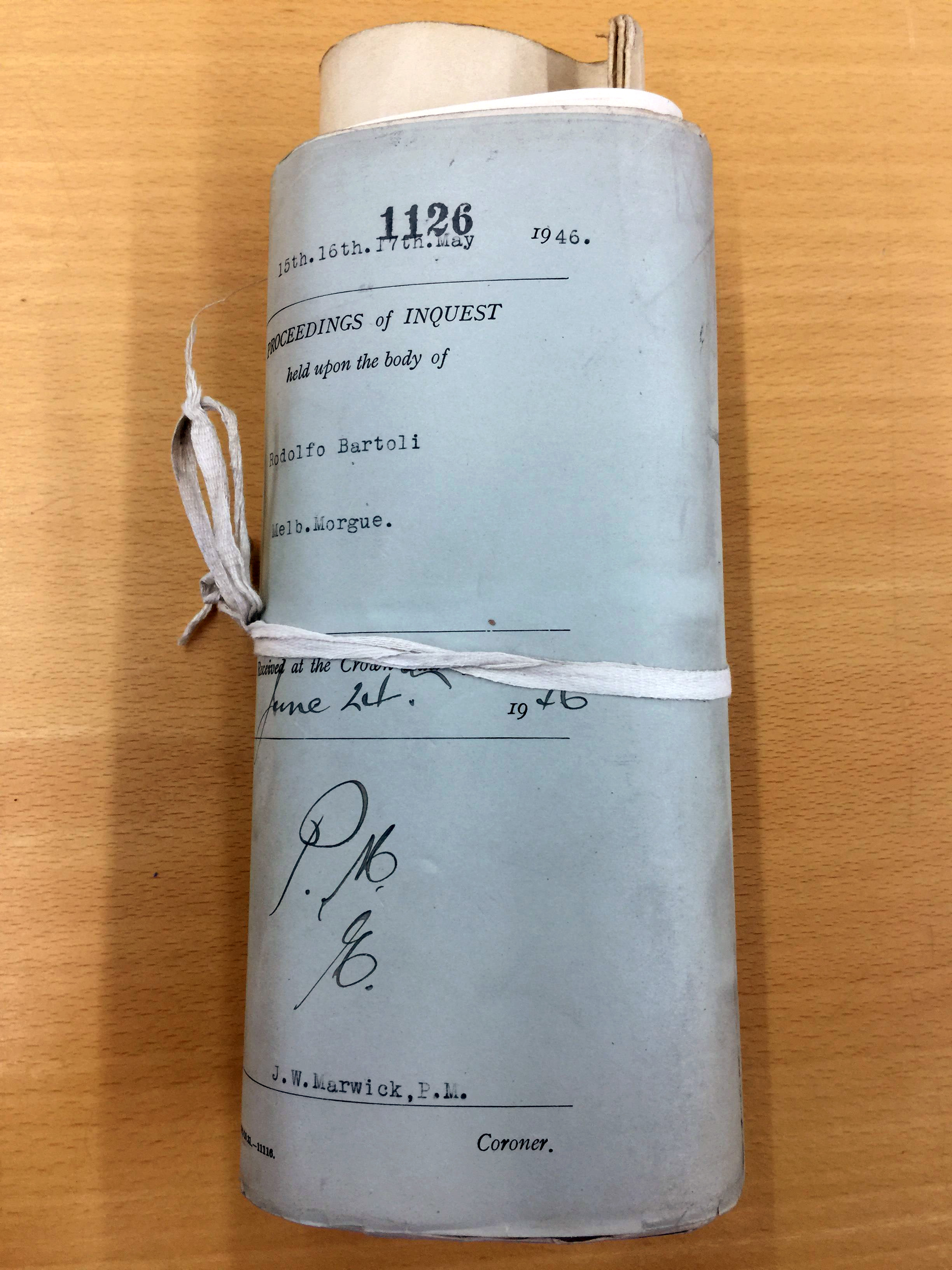 photo of rolled inquest