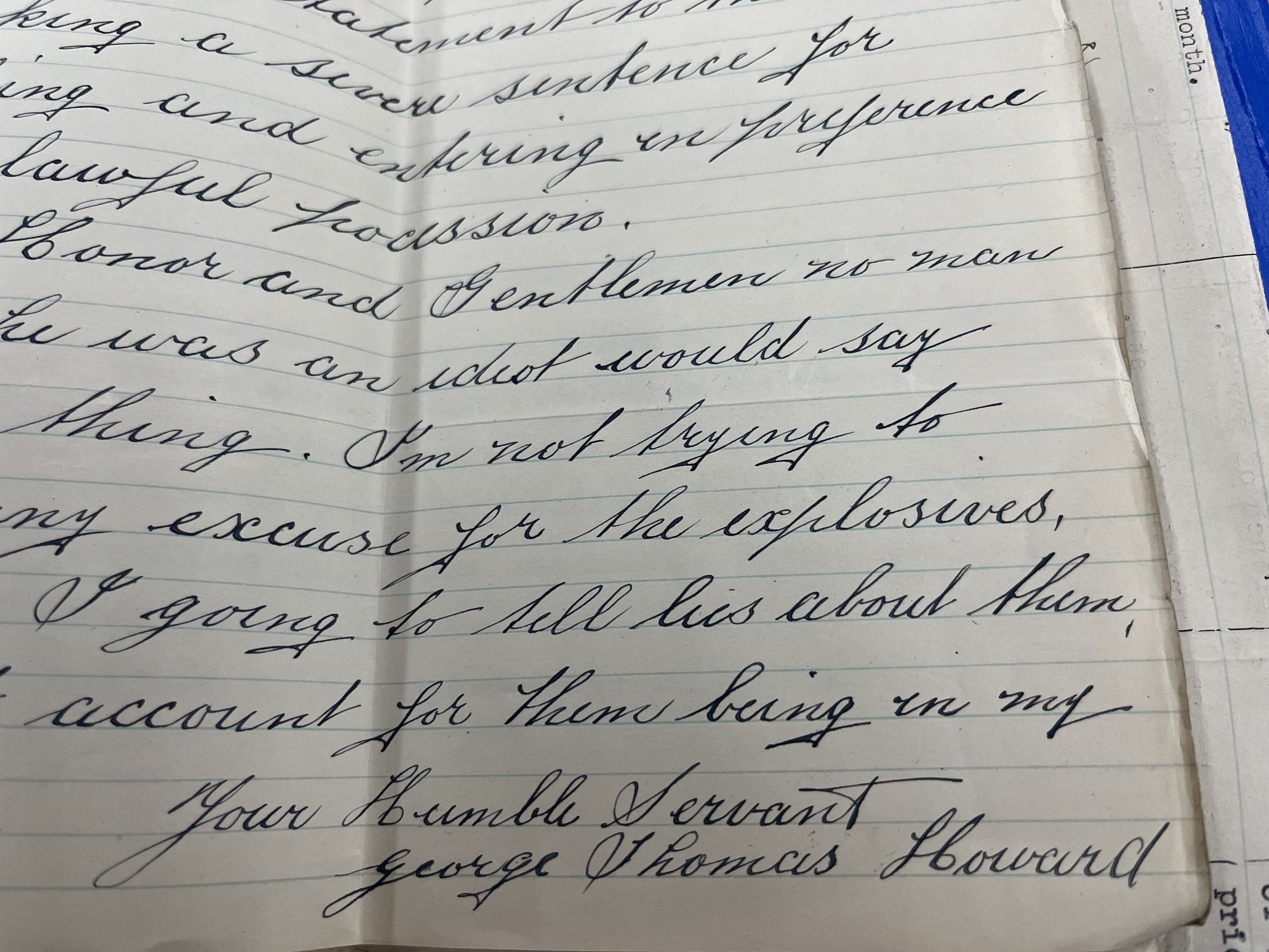 handwritten statement