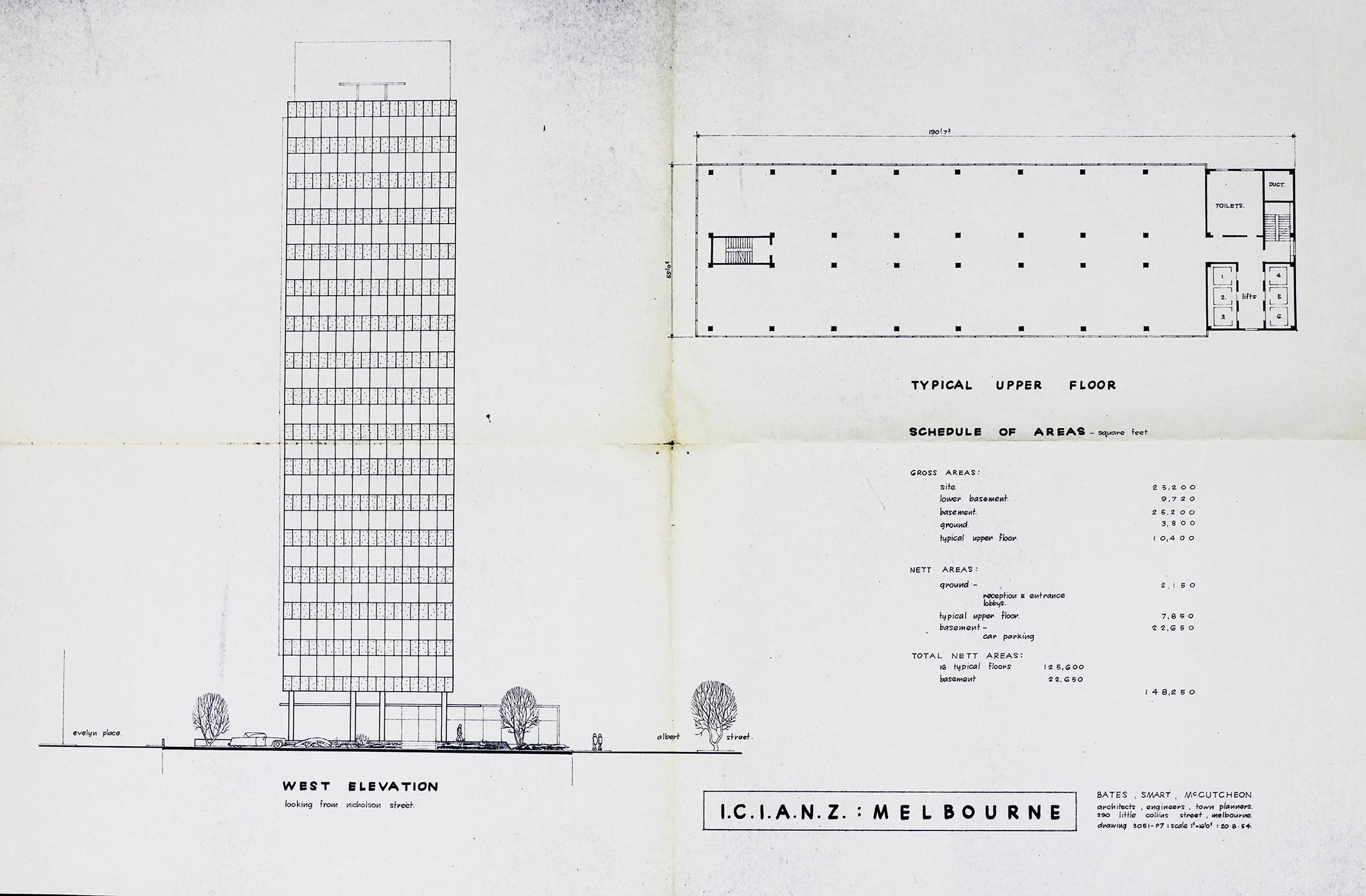 Draft plan, 20 August 1954