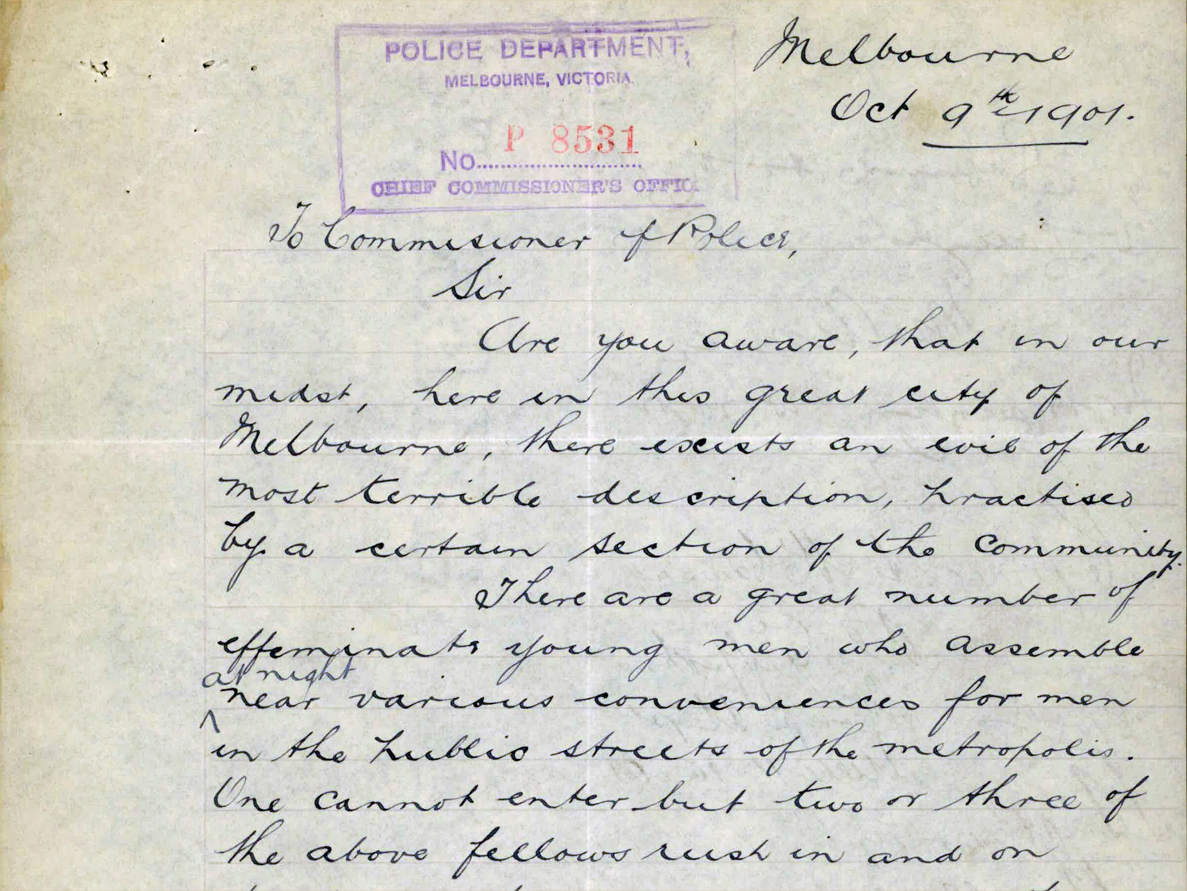 Letter of Mr Cleal