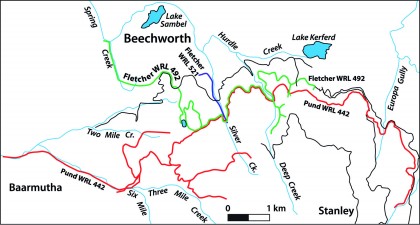 Composite map of water race networks developed by Donald Fletcher