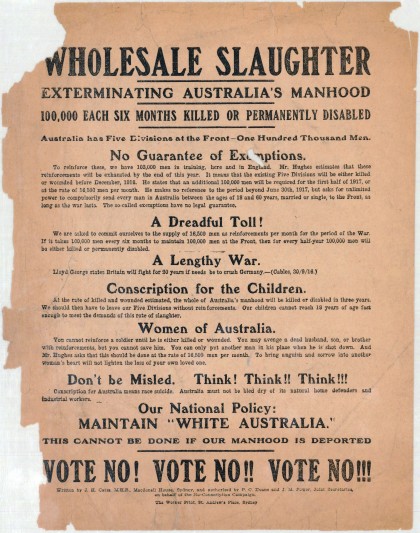 Wholesale slaughter, Exterminating Australia’s Manhood