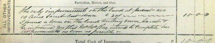 Detail from Crown Lands Bailiff’s report, 2 November 1892