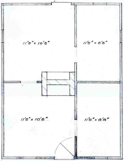 Floor Plan to 43 Aitken Street in Blunden, Salter & Winikoff, ‘Domestic Building in Williamstown before 1870’,