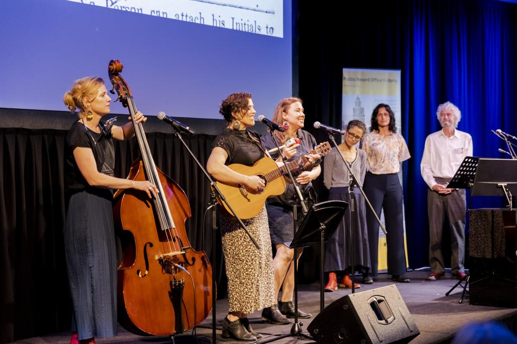 performers on stage