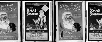 Christmas closures montage of black and white christmas posters