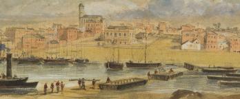 Robert Russell 1854 painting of Melbourne in 1854