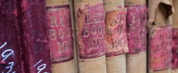 Historic volumes spines of historic volumes