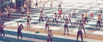 Melbourne fashion aerobics class