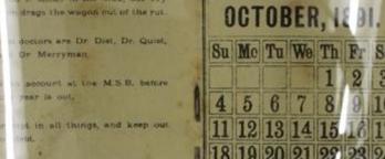 SBV 1891 Calendar Middle Pages View State Bank Archives - Ephemera Collection VPRS 8936/P1, Units 201 & 202