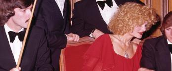 Lady in red from 1970s
