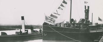 B&W image steamer tug 1886 VPRS 8357 P1 73
