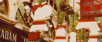 The Royal Arcade, date unknown, VPRS 8357 P1 Unit 4 Item 4 161 a photo of christmas decorations at a shopping centre