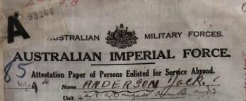 National Archives Australia Australian Imperial Force