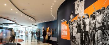 'Family Cloak' by Lee Griggs and family. Photo: James Henry. cloak display in the exhibition space