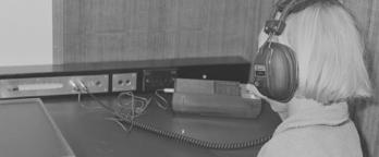 child with headphones on
