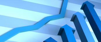 Stock Image graph with arrow