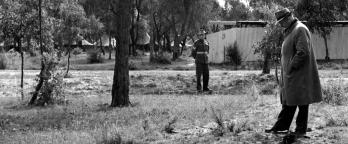Rowville camp investigations black and white photograph