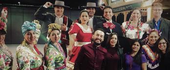 Behind the scenes of photoshoot with Sissy Reyes and Latin Stories Australia Group of people being photographed
