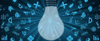 lightbulb and learning icons