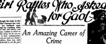 The Truth headline, 27 December 1931 The Truth newspaper headline Girl Raffles Who Asked for Gaol