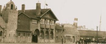 Detail of an image of the Melbourne Central Institute, c. 1920. PROV, VPRS 8357/P0001/63, Photograph [108], Postcard of the Victorian Missions to Seamen, Melbourne Victoria, undated.