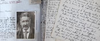 Close up of Quinlan's file Patient file from the 1920s