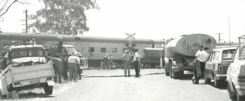 a derailed train